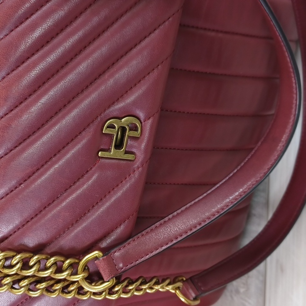 Henri Bendel 712 Zip Tote Laptop Bag  Burgundy - Picture 4 of 17